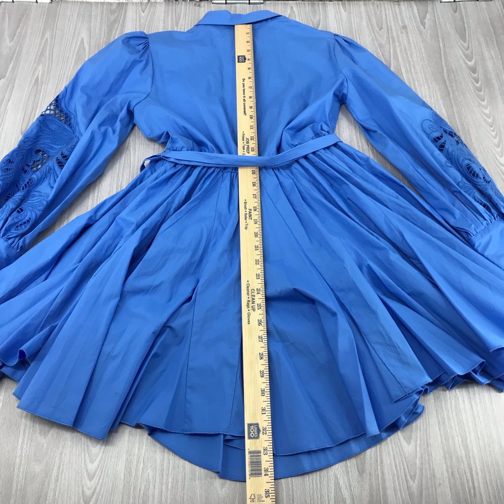 Maje Royal Blue Embroidered Mini Dress - Picture 16 of 17
